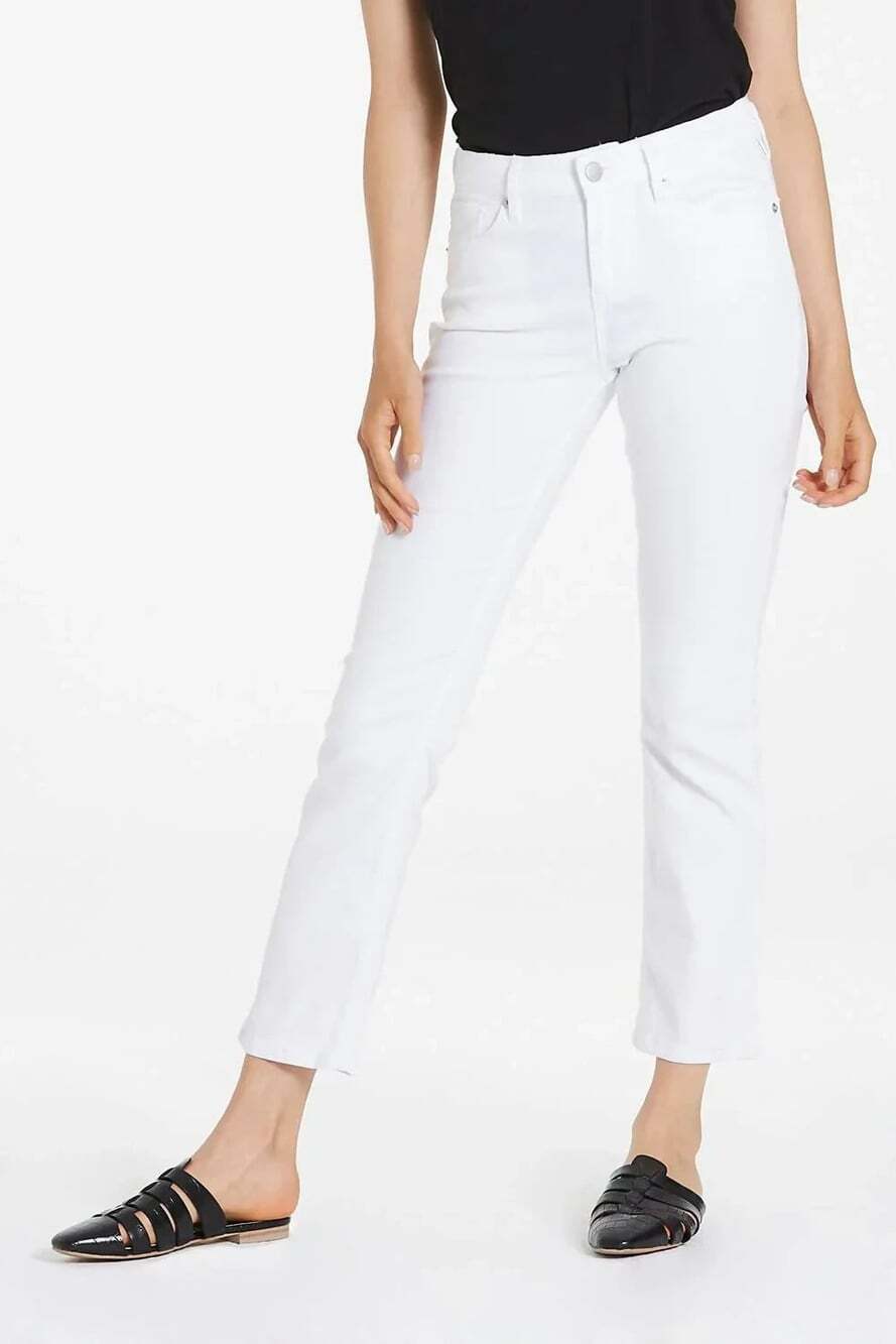 Dear John Blaire High Rise Straight Leg Size 29 White Stretch Denim Jeans NWT
